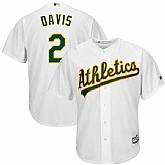 Athletics 2 Khris Davis White Cool Base Jersey Dzhi,baseball caps,new era cap wholesale,wholesale hats